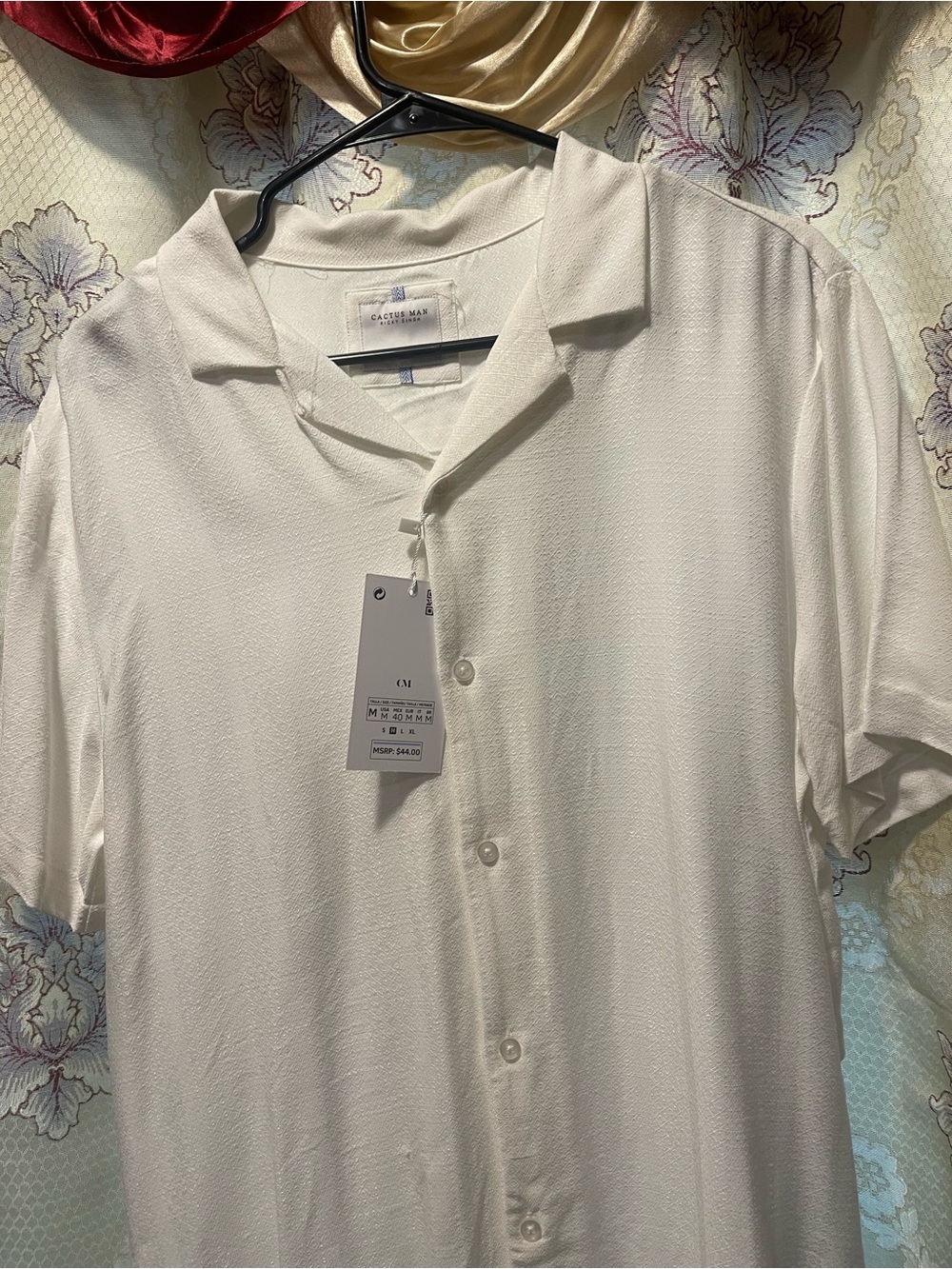 Casual Button-Front Short-Sleeve Shirt - White
